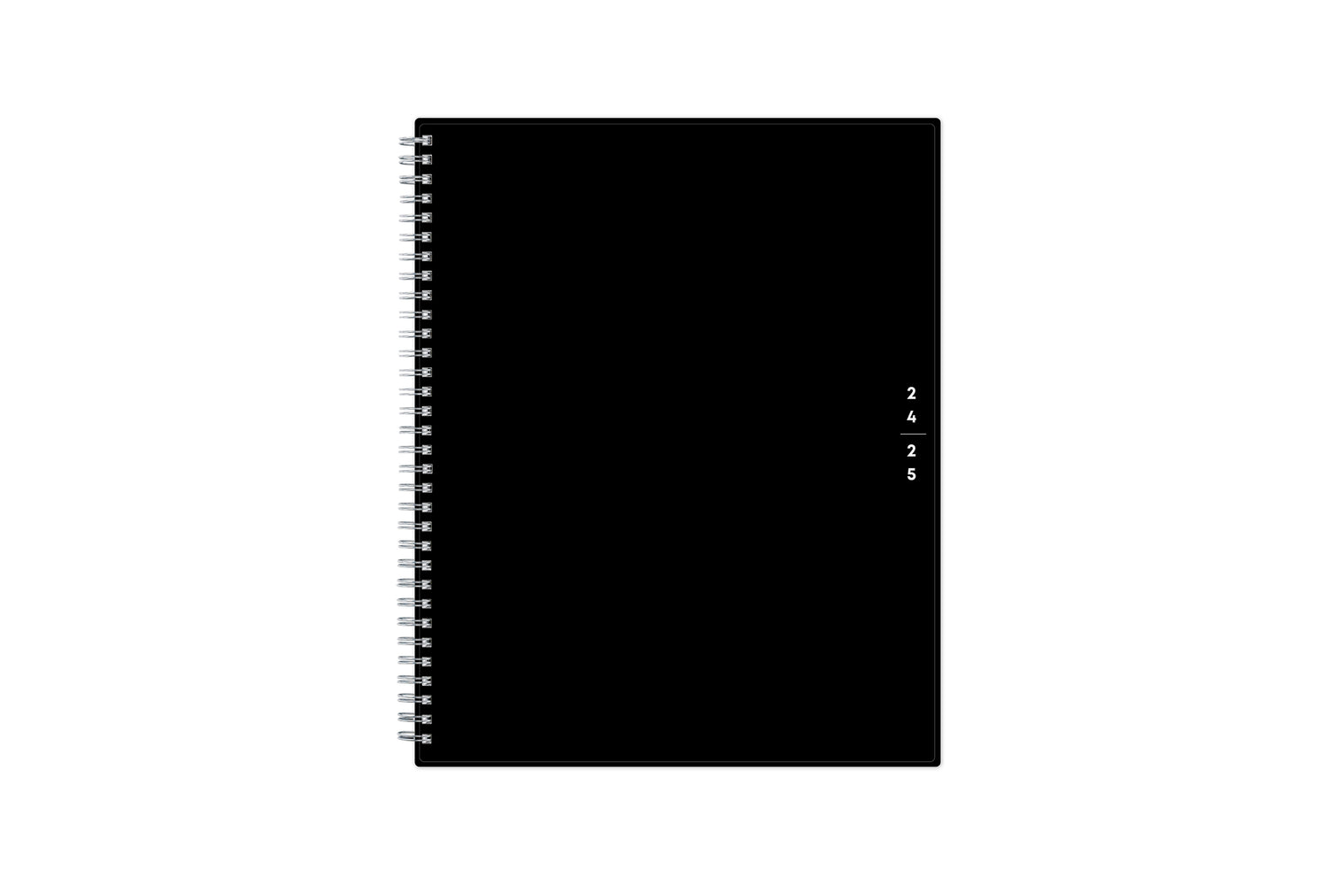  academic teacher lesson planner with weekly and monthly layouts featuring a solid black front cover in 8.5x11 planner size