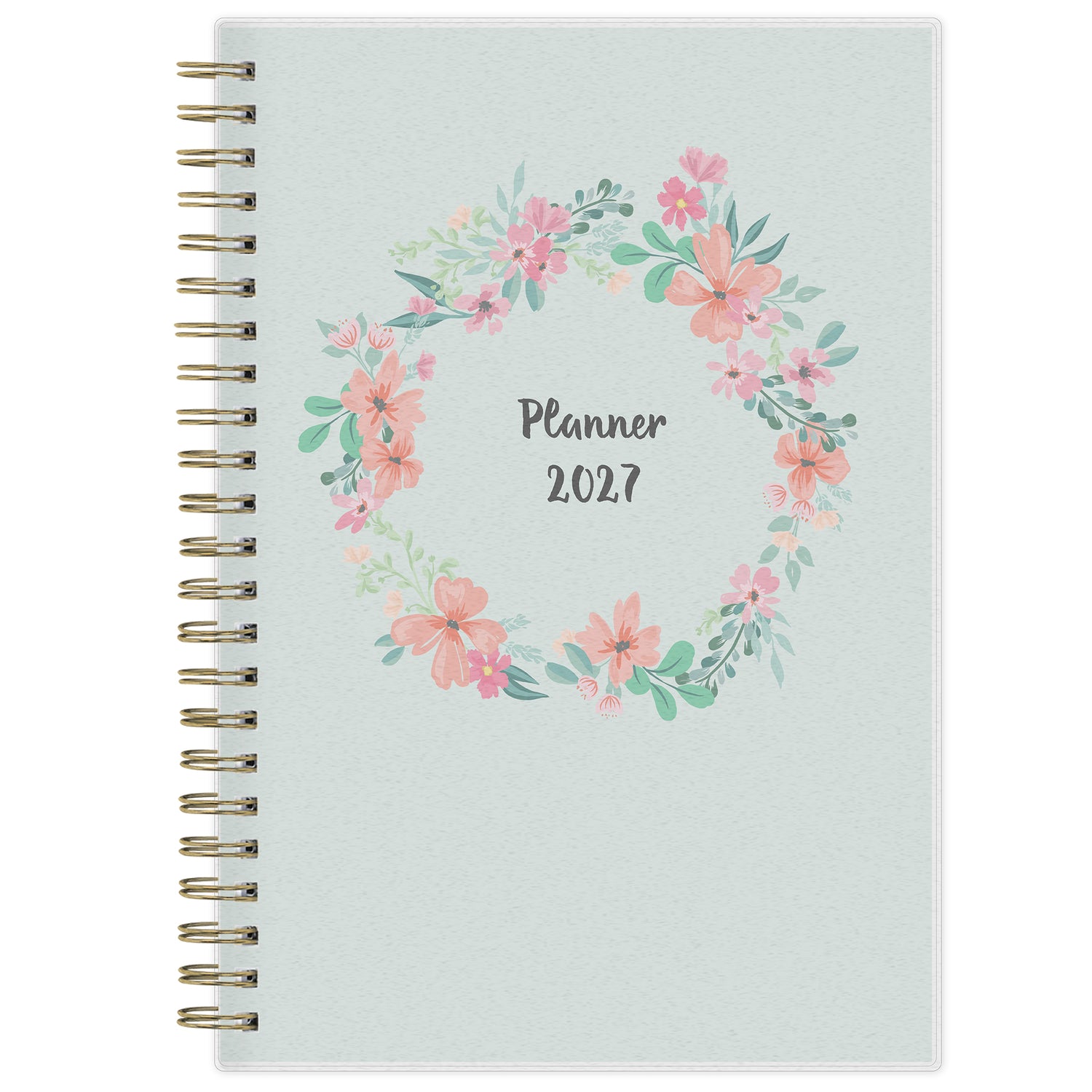 Planner with floral design and &