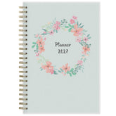 Planner with floral design and &