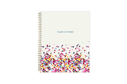 academic student planner featuring a confetti inspired front cover in 8.5x11 size