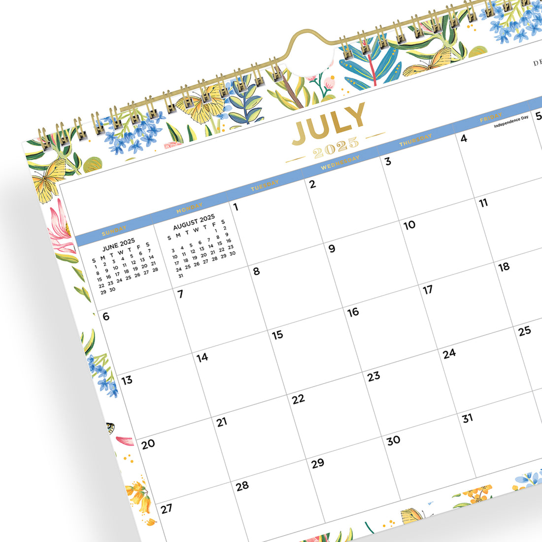 Flutter 2025-2026 Wall Calendar 11x8.75 Day Designer