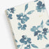blue sky weekly monthly 2024 planner featuring blue water brushed florals and beige background cover
