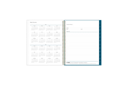 Bakah Blue 2024 Weekly Monthly 8.5x11 Planning Calendar