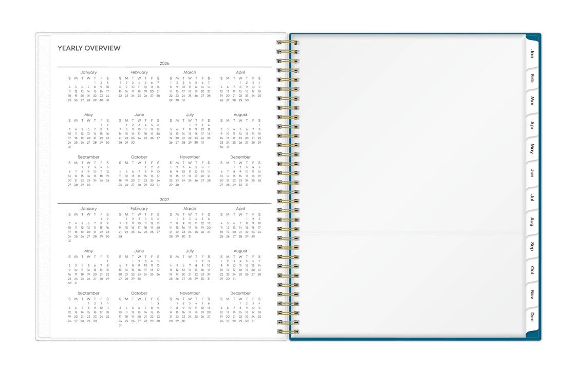 2026 and 2027 year reference calendar