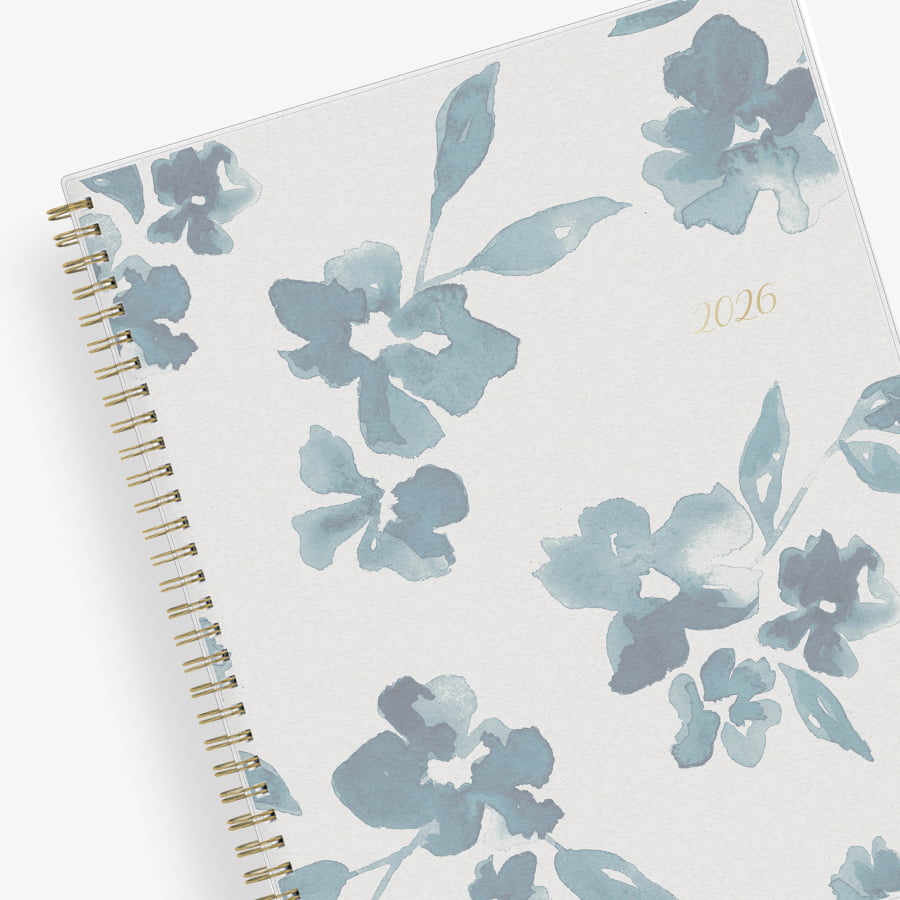 Bakah Blue 2026 Weekly Monthly 8.5x11 Planning Calendar