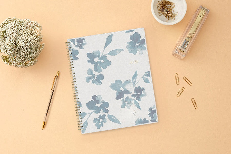 Bakah Blue 2026 Weekly Monthly 8.5x11 Planning Calendar