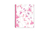breast cancer awareness 2024 planner by blue sky featuring beautiful pink orchids and white background on the front cover in a 8.5x11 size