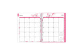 Featuring a January 2024 to December 2024 monthly view, there is lined writing space for each date, a notes section, reference calendars, and teal monthly tabs 8.5x11