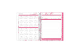 2023 planner featuring a yearly overview of 2024 and 2025 with yearly goals, notes section, and contact information in a 8.5x11 size 2024 weekly monthly planner