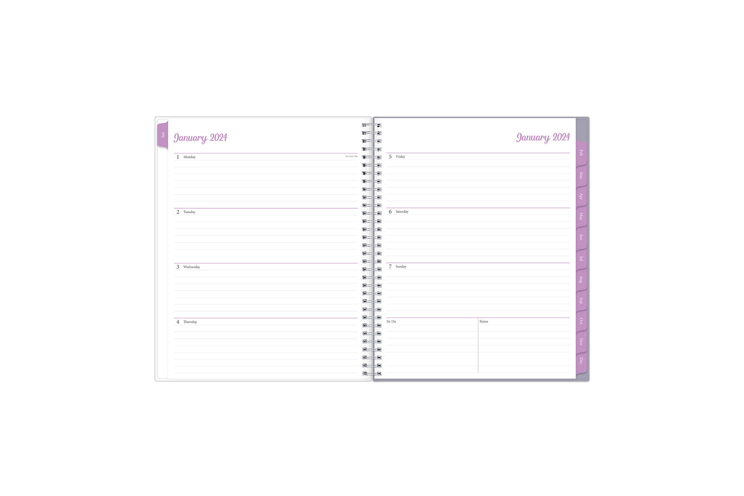 Laila 2024 Weekly Monthly 8.5x11 Planner – Blue Sky