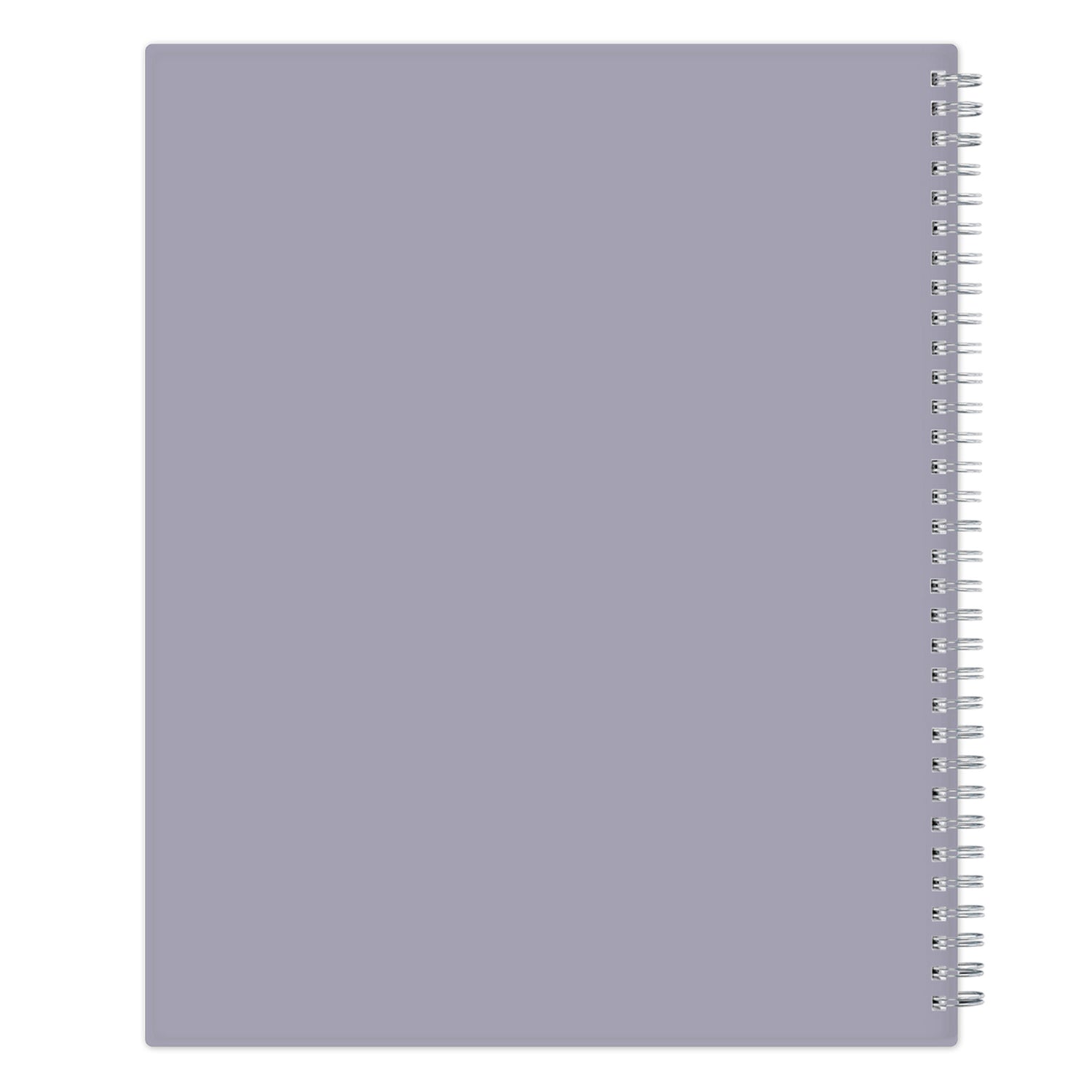 Blue Sky January 2026 - December 2026 weekly monthly planner featuring a floral front cover design with silver wire-o binding purple back cover