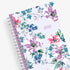 Blue Sky January 2026 - December 2026 weekly monthly planner featuring a floral front cover design with silver wire-o binding