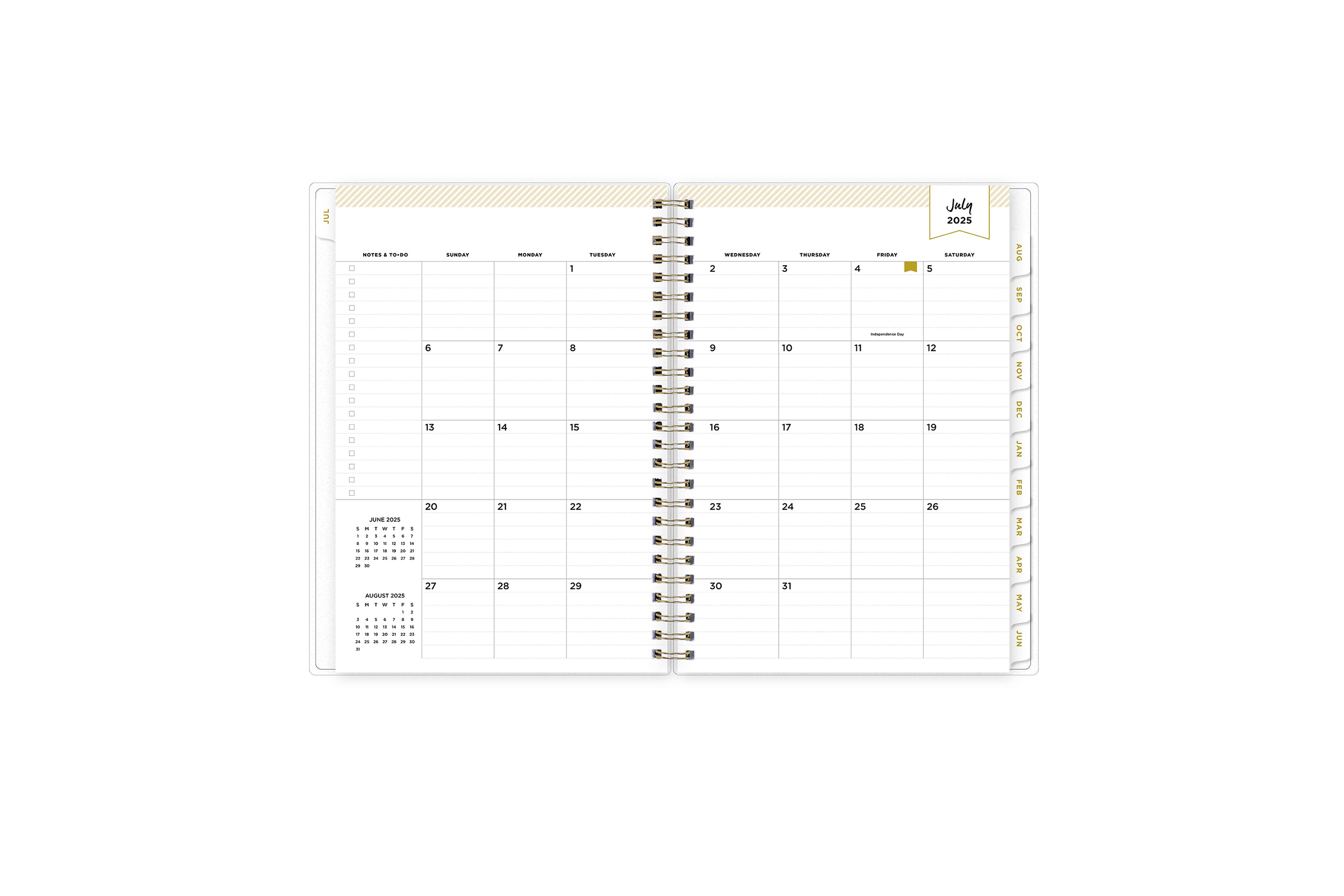Climbing Floral Mint 2025-2026 Planner Notes 5.875x8.625
