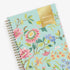 2025-2026 weekly monthly academic planner for the school year in mint background and floral patterns in 5.875x8.625 size, gold wire binding