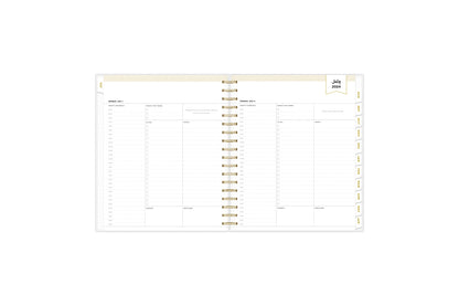 daily academic planner featuring a daily view with notes section, to-do lists, check list, time stamps, and ample lined writing space in a 8x10 planner size