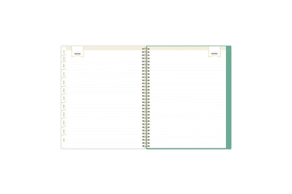 Lined notes pages on the weekly monthly planner for July to JuneLined notes pages on the weekly monthly planner for July to June