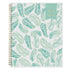 Planner with green palm leaf pattern on a white background in 8.5x11 planner size