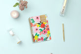 floral front cover on this 2025-2026 weekly monthly planner in 5x8 planner size