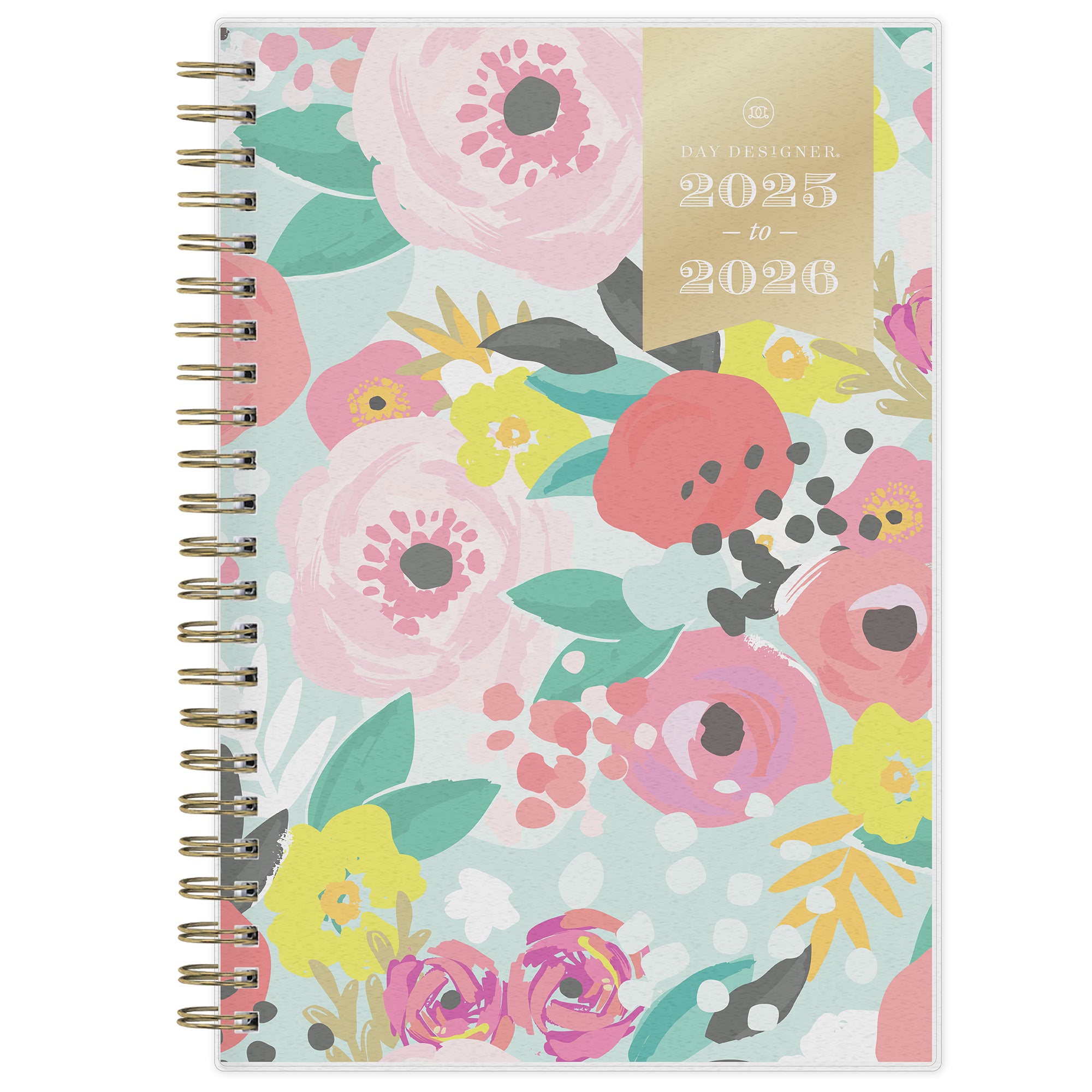 floral front cover on this 2025-2026 weekly monthly planner in 5x8 planner size