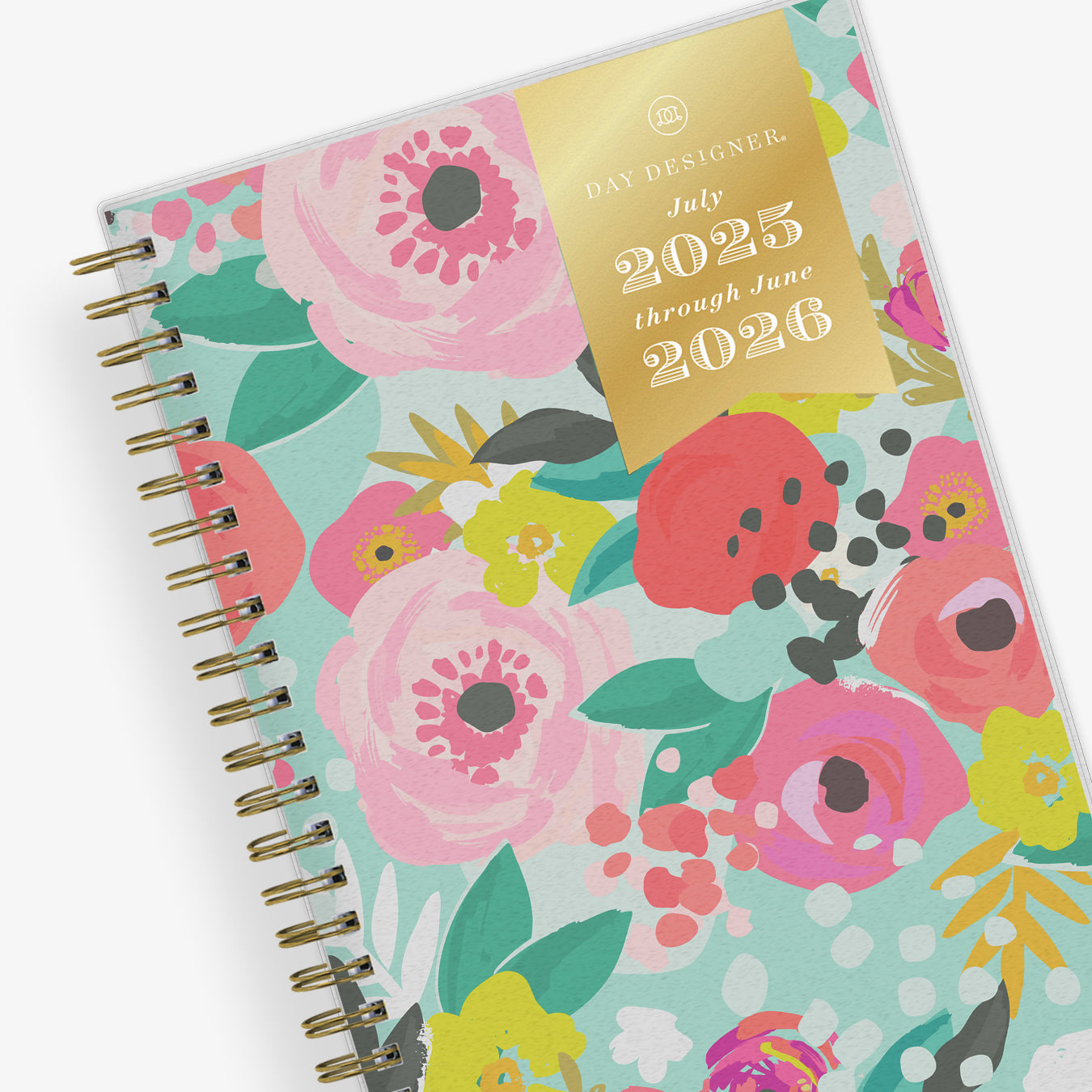floral front cover on this 2025-2026 weekly monthly planner in 5x8 planner size