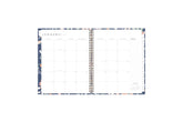 the 2024 weekly monthly planner by blue sky features a monthly spread with ample blank white writing space, lined notes section, reference calendar, and white monthly tabs