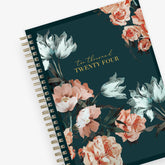 The Life Note-It collection by Blue Sky features this beautiful floral pattern front cover in a 5.875x8.625 planner size with gold twin wire-o binding for the new 2024 year.