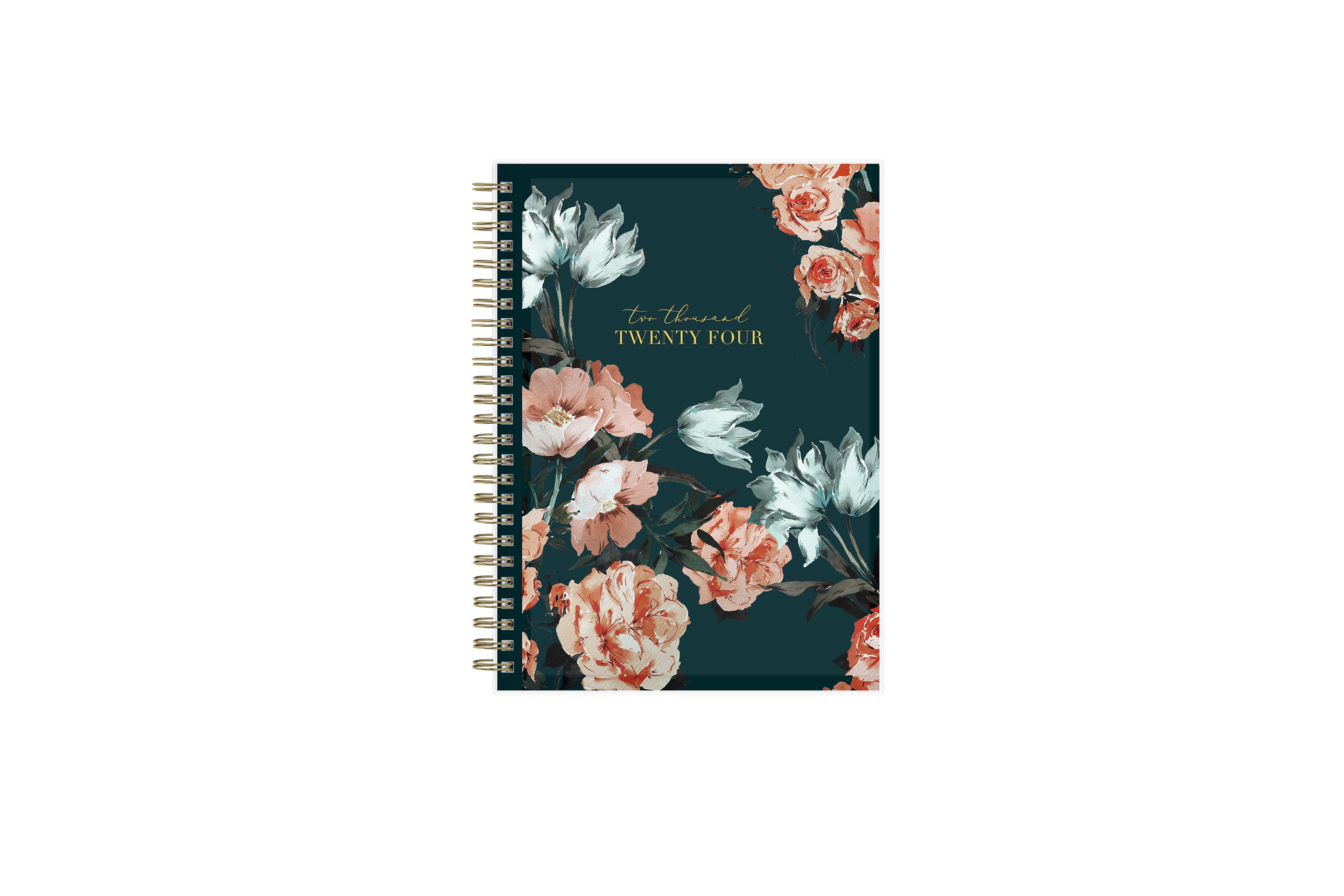 The Life Note-It collection by Blue Sky features this beautiful floral pattern front cover in a 5.875x8.625 planner size with gold twin wire-o binding for the new 2024 year.