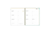 January 2024 - December 2024 weekly monthly planner featuring a weekly spread boxes for each day, lined writing space, notes section, reference calendars, and white monthly tabs in 8.5x11 size