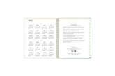 2024-2025 yearly overview spread featuring a view of all the months on one page.