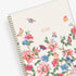 2024 blue sky floral cover and grey background weekly monthly planner in 8.5x11 planner size