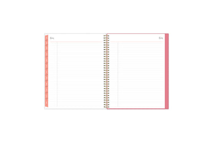 weekly monthly planner featuring ample lined writing space