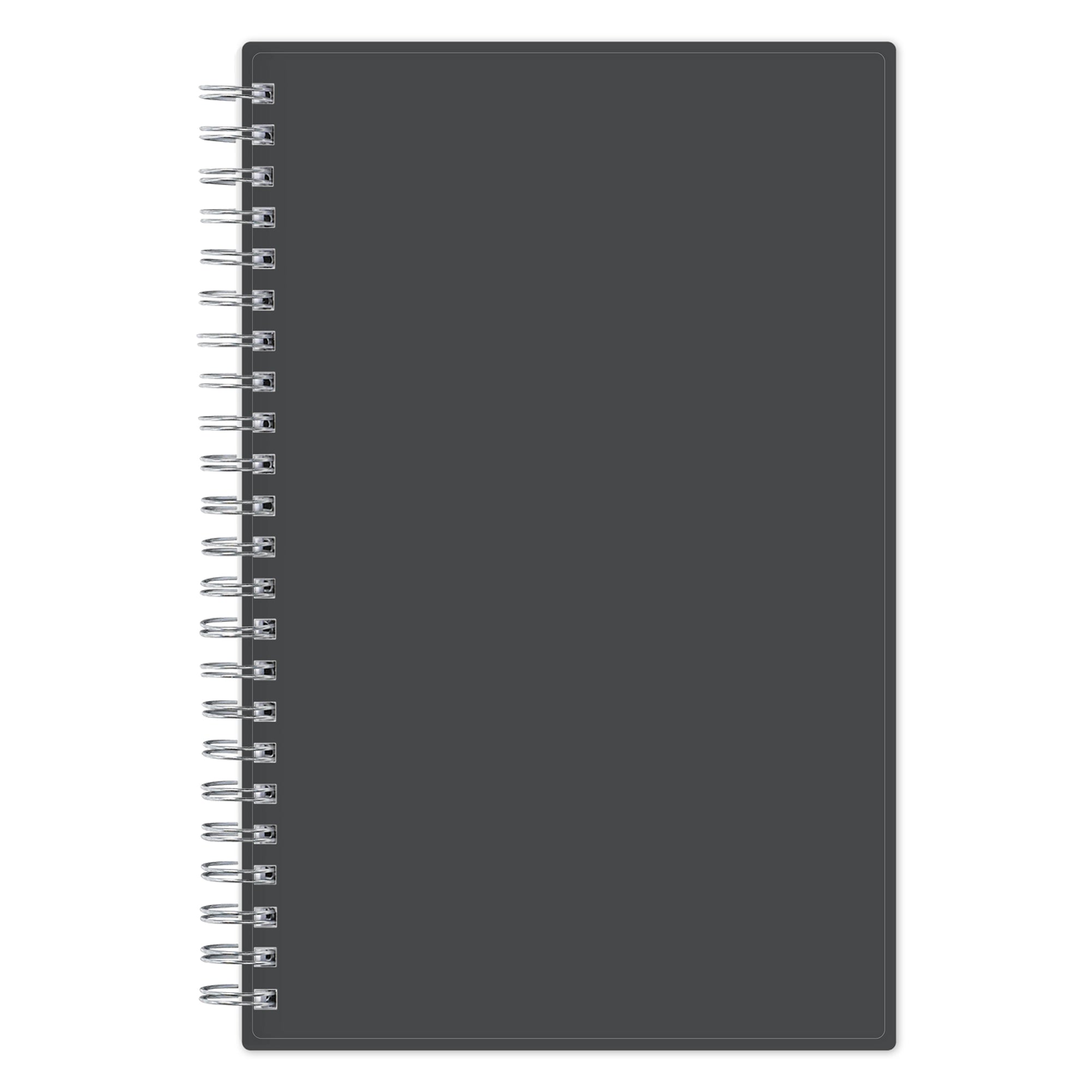 charcoal front cover on this professional notebook in 5.5 x 8.5 size