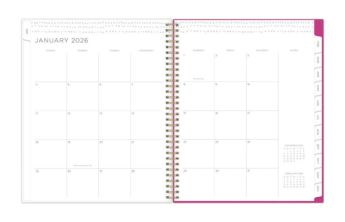 known for clean blank writing space, the kelly ventura 2026 planner features a clean, classic weekly layout for note taking, deadlines, important dates, and room to plan each day and each week!