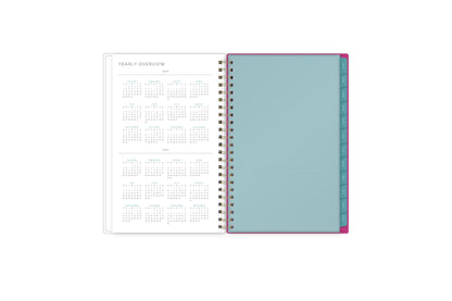 easily view 2024 and 2025 on this yearly overview spread to keep track of all important date at a glance.
