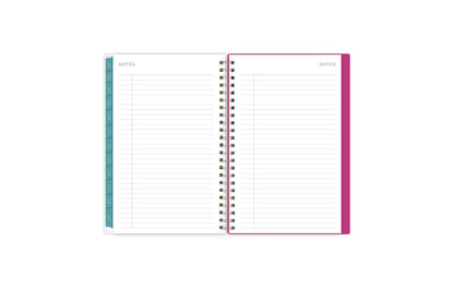 Magenta Blooms 2024 Weekly Monthly 5x8 Kelly Ventura for Blue Sky Planning Calendar