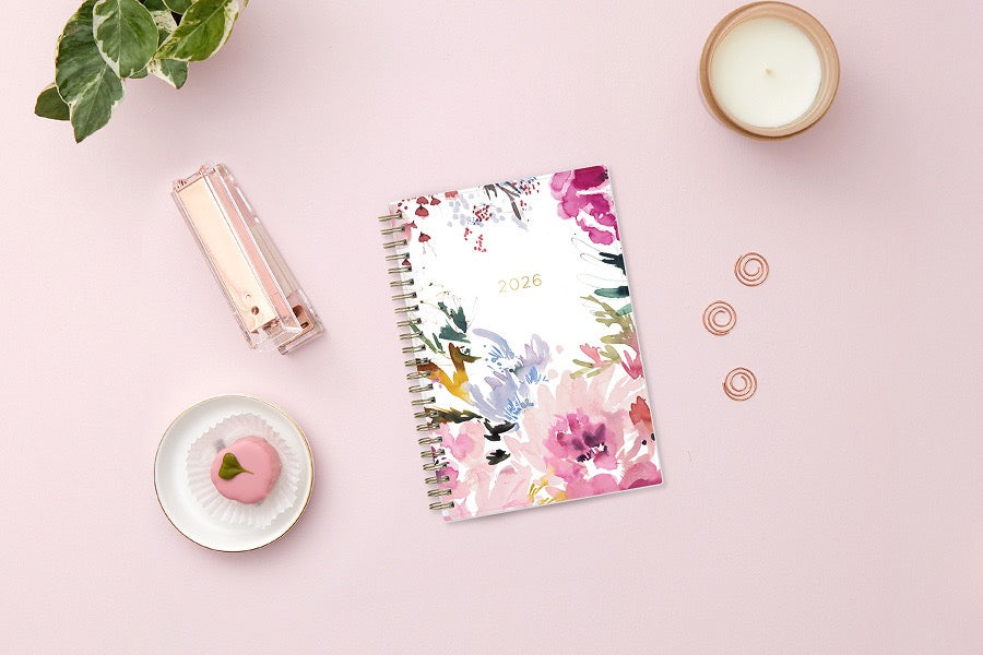 Magenta Blooms 2026 Weekly Monthly 5x8 Kelly Ventura for Blue Sky Planning Calendar