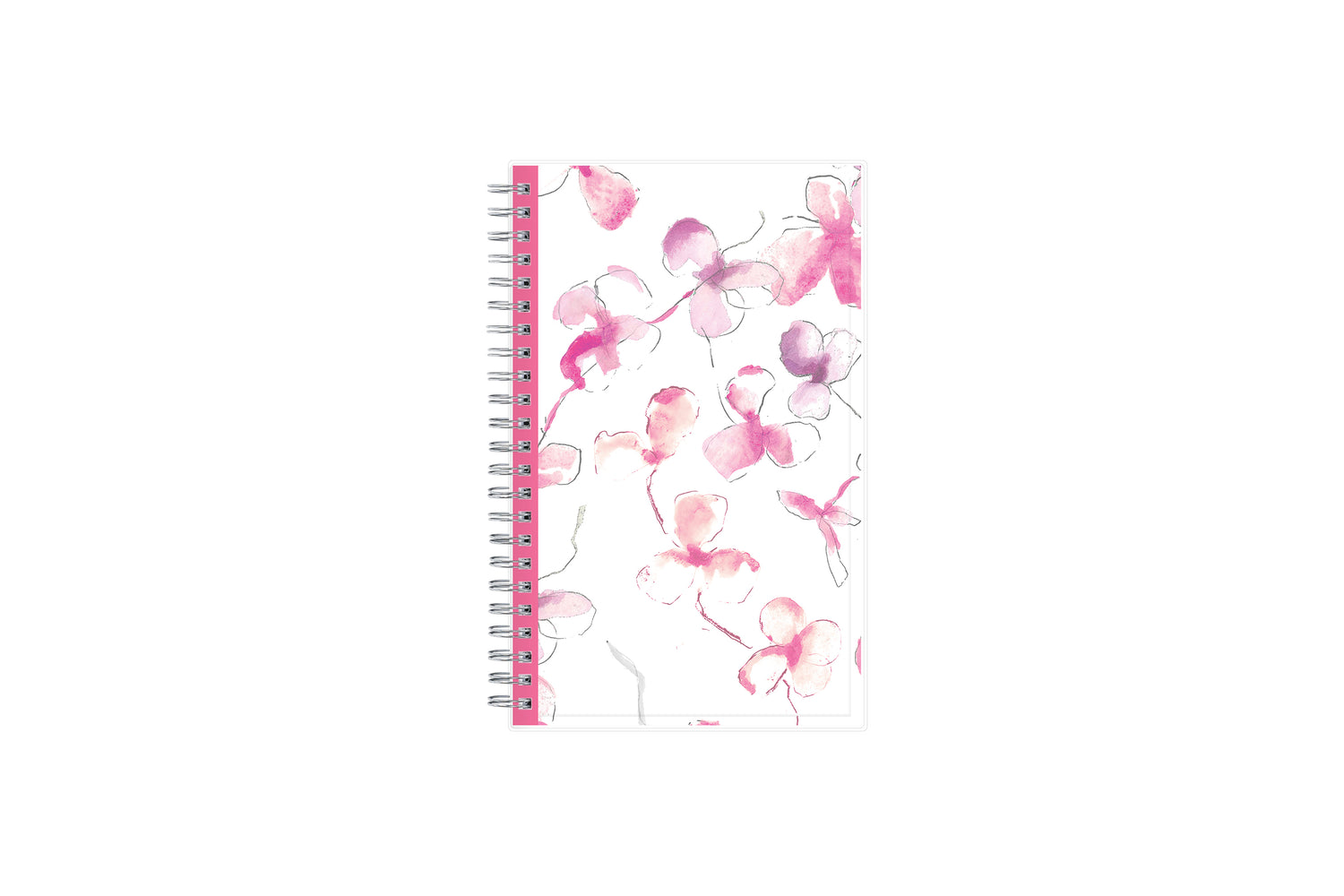 breast cancer awareness 2024 planner by blue sky featuring beautiful pink orchids and white background on the front cover in a 5x8 size