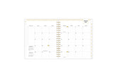 January 2025 - December 2025 daily monthly planner featuring a daily spread with lined writing space, notes and to-do list, one hour increments, and ample planning sections in a 8x10 size