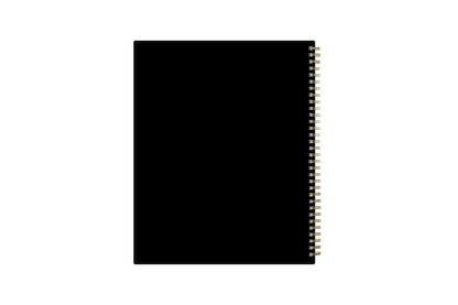 8.5x11 black back cover gold twin wire-o binding