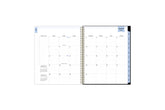 Colorful January 2024 monthly overview with to do lists, notes section, square boxes with lined writing space for dates, and rainbow colored monthly tabs
