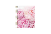 2024 Rachel Parcell daily planner featuring a beautiful rose pattern hardcover on gold twin wire-o binding in a 7x9 size.