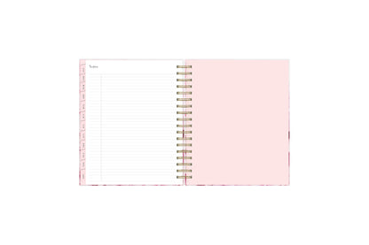 2024 weekly monthly planner featuring ample lined writing space perfect for jotting down notes, to do lists, free-writing, and plans for the weekend!