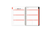 January 2024 to December 2024 weekly monthly planner featuring ample lined writing space, weekly to do list, notes section, and with orange monthly tabs 5x8