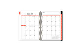 Featuring a January 2024 to December 2024 monthly view, there is lined writing space for each date, a notes section, reference calendars, and orange monthly tabs 5x8