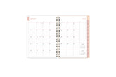 Featuring a January 2024 to December 2024 monthly view, there is lined writing space for each date, a notes section, reference calendars, and pink monthly tabs 5x8