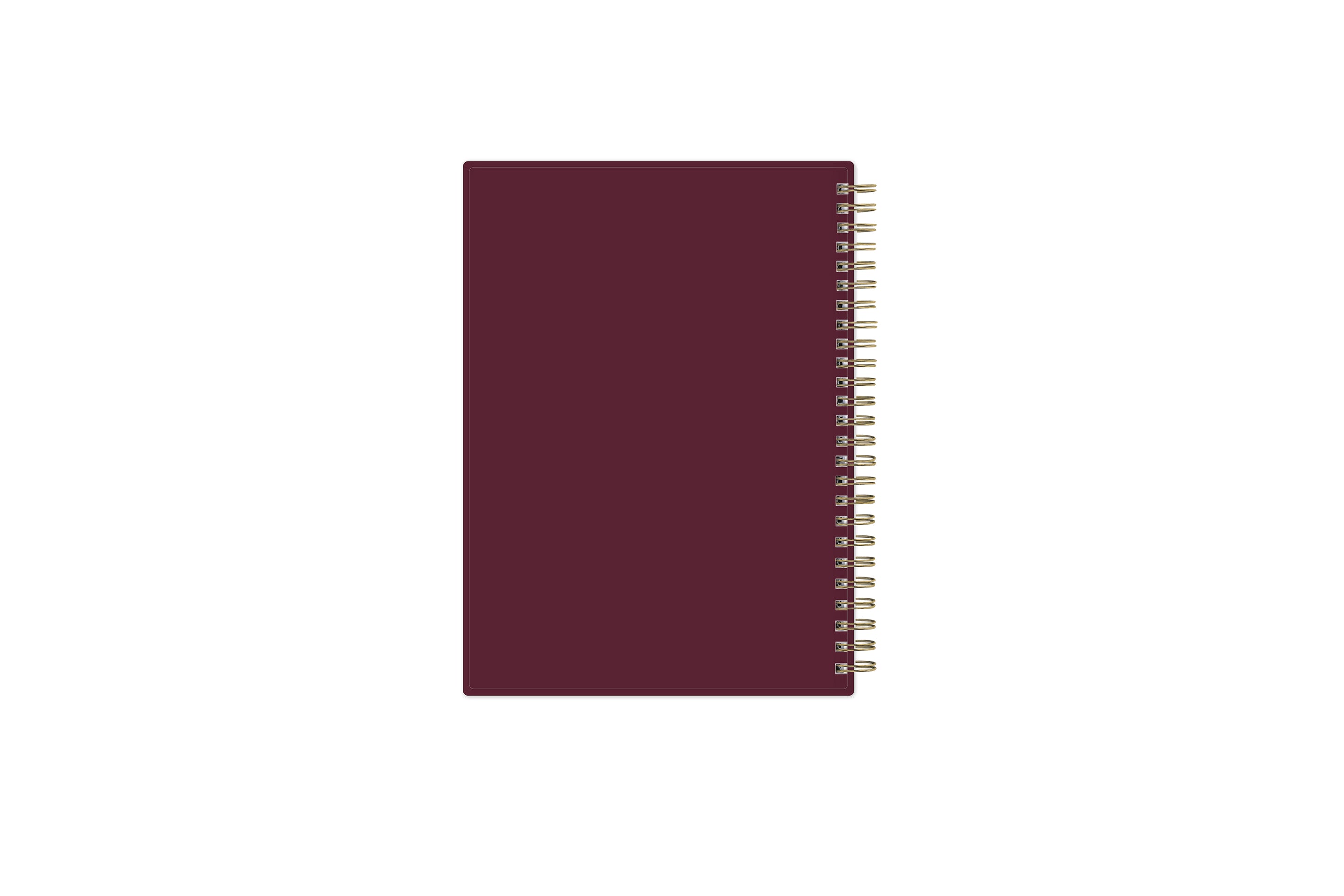 burgandy backcover gold wire-o binding 5.875x8.625