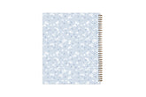 cute white poppy flower on a light blue background 8.5x11 planner size for Jan 2024 - Dec 2024