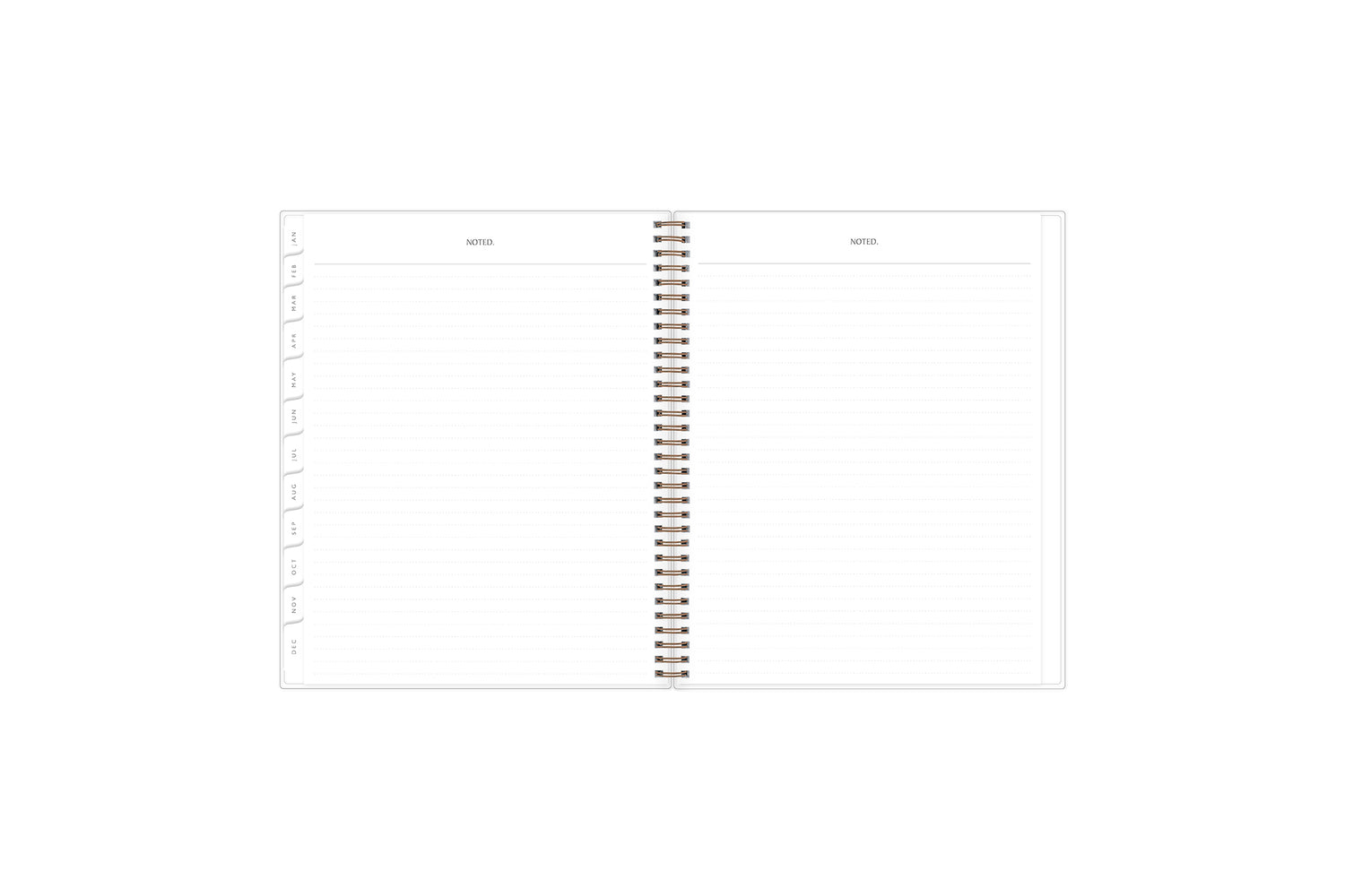 2024 weekly monthly planner featuring ample dotted writing space