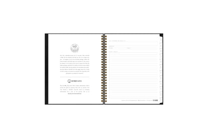 Black 2024 Weekly Planning Calendar 7x9 - Blue Sky Sustainability