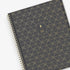 January 2024 - December 2024 geometric front cover gold twin wire-o dark charcoal background cover